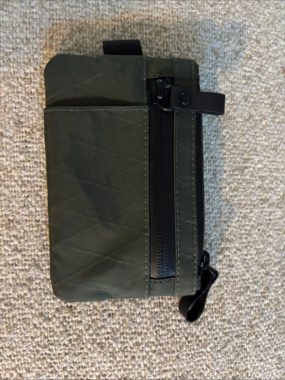 Men's Olive Green Compact Zip Travel Wallet